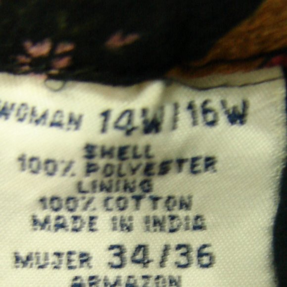 Black Deep Red Yellow Floral Flowing Layered Skirt - Picture 14 of 16